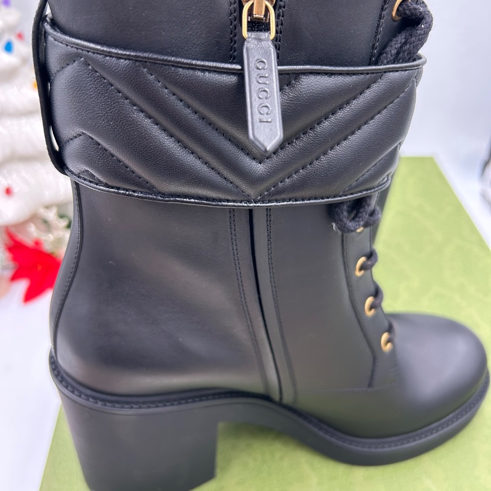 ************Gucci women’s GG Marmontblock heel boots size 41 /10 US - Picture 9 of 9